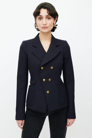 Balenciaga Navy Double Breasted Blazer