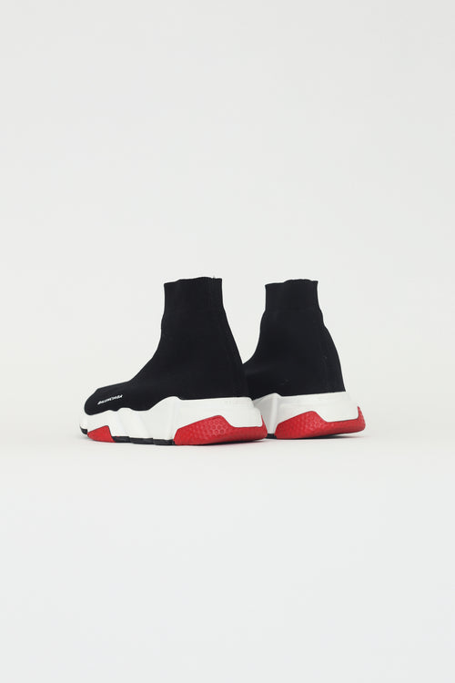 Balenciaga Black Knit Speed Trainers