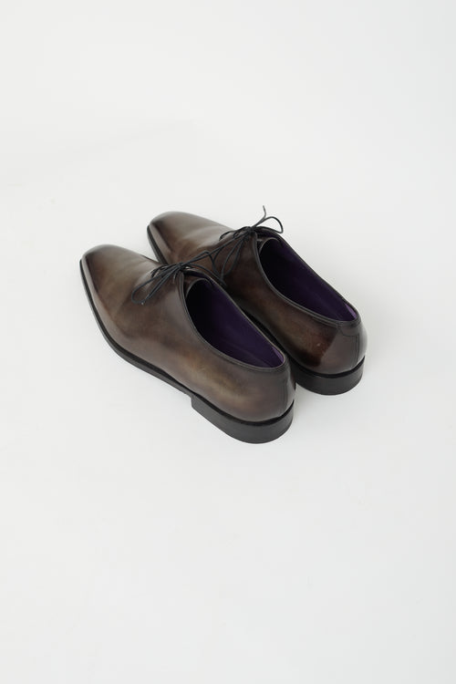 Berluti Brown Leather Lace-Up Oxford