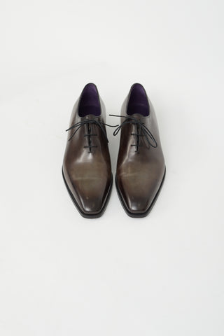 Berluti Brown Leather Lace-Up Oxford