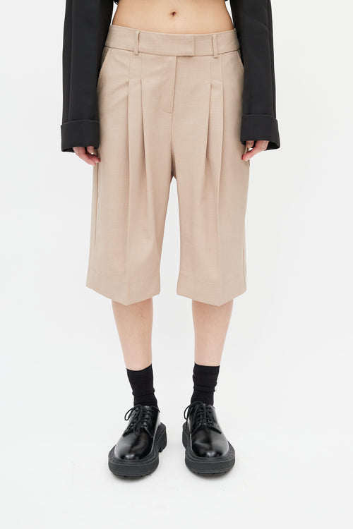 Birgitte Herskind Beige Pleated Shorts