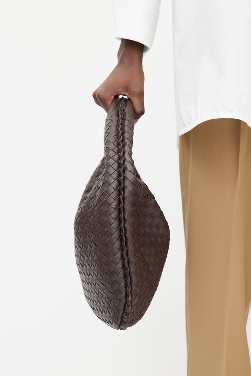 Bottega Veneta Brown Intrecciato Leather Shoulder Bag