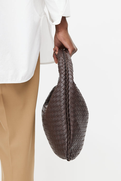 Bottega Veneta Brown Intrecciato Leather Shoulder Bag