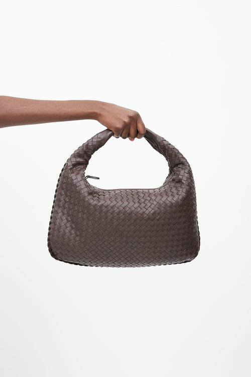 Bottega Veneta Brown Intrecciato Leather Shoulder Bag