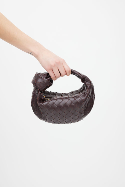 Bottega Veneta Brown Intrecciato Leather Mini Jodie Bag