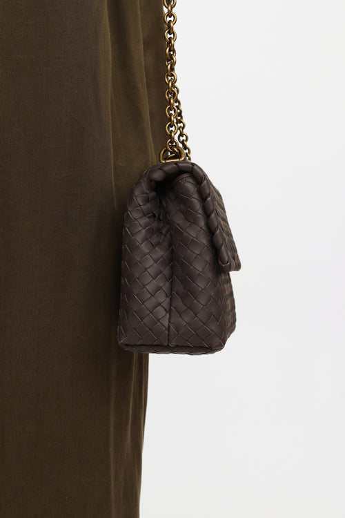 Bottega Veneta Grey Leather Olimpia Bag