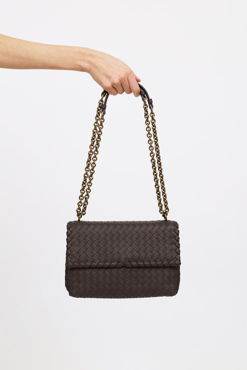 Bottega Veneta Grey Leather Olimpia Bag