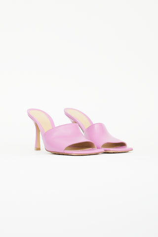 Bottega Veneta Pink Leather Stretch Mule Heel