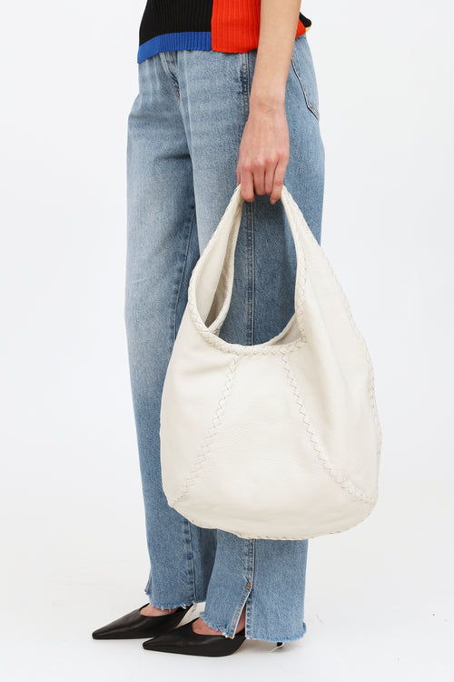 Bottega Veneta Cream Cervo Leather Bag