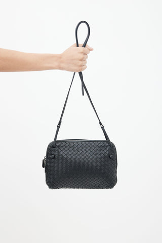 Bottega Veneta Black Intrecciato Leather Loop Bag