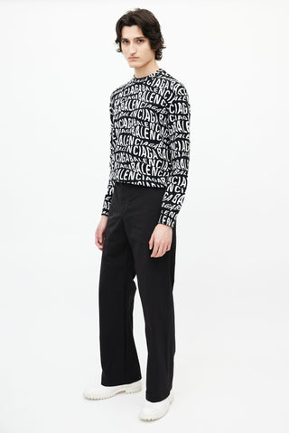 Bottega Veneta Black Nylon Straight Leg Pant