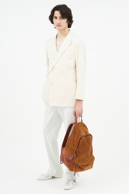 Brunello Cucinelli Brown Suede Backpack