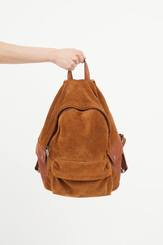 Brunello Cucinelli Brown Suede Backpack