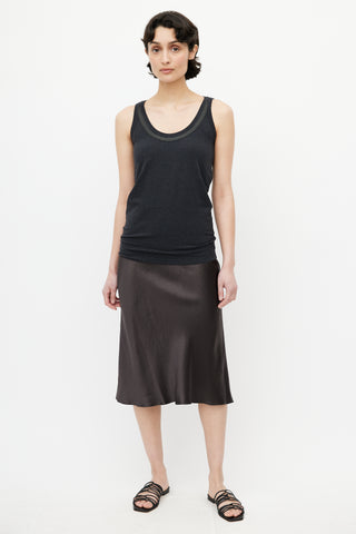 Brunello Cucinelli Grey Monili Knit Tank