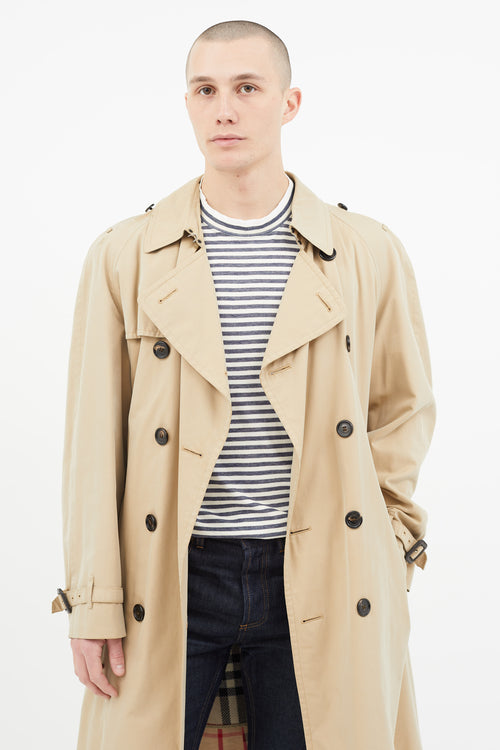 Burberry Beige Lined Belted Trench Coat