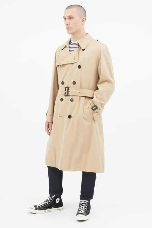 Burberry Beige Lined Belted Trench Coat