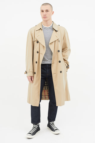 Burberry Beige Lined Belted Trench Coat