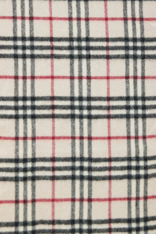 Burberry Beige Nova Check Cashmere Fringe Scarf