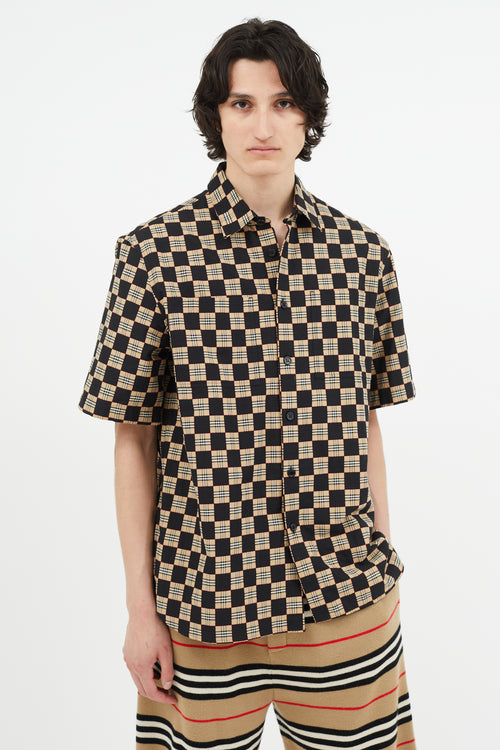 Burberry Beige 
Black Nova Check Shirt