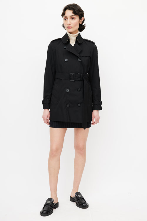 Burberry Black Cropped Trench Coat