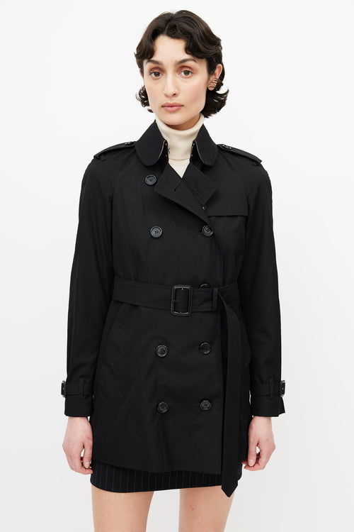 Burberry Black Cropped Trench Coat