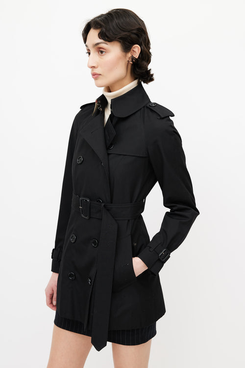 Burberry Black Cropped Trench Coat