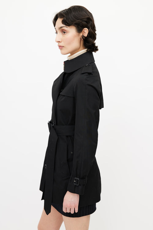 Burberry Black Cropped Trench Coat