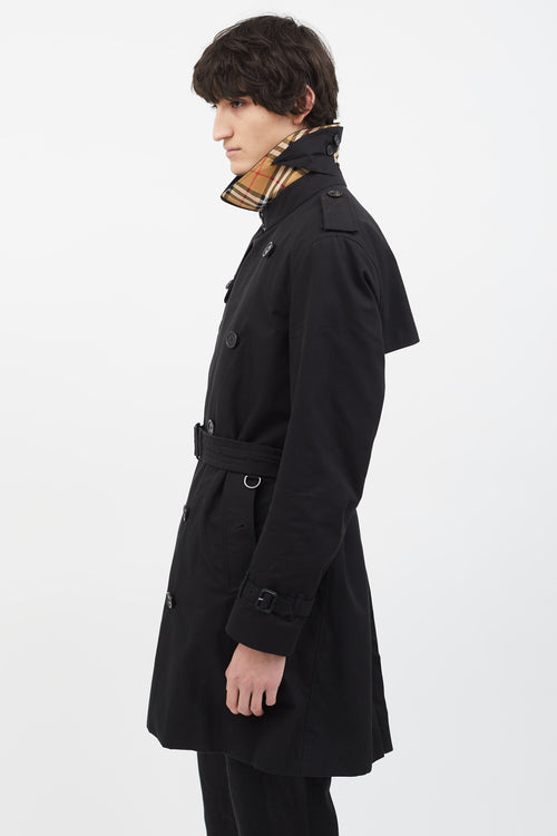 Burberry Black Cotton Chelsea Trench Coat