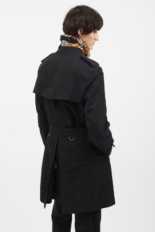 Burberry Black Cotton Chelsea Trench Coat