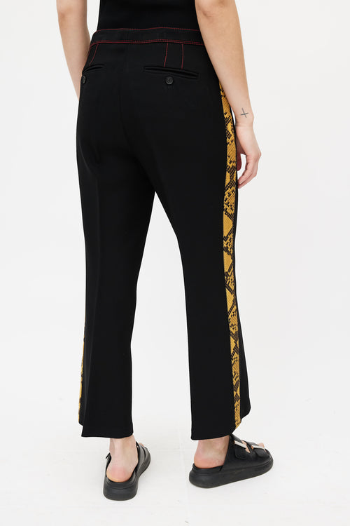 Burberry Black 
Yellow Side Stripe Trouser