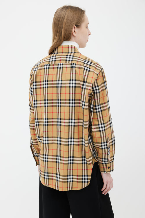 Burberry Brown Nova Check Rainbow Long Sleeve Shirt