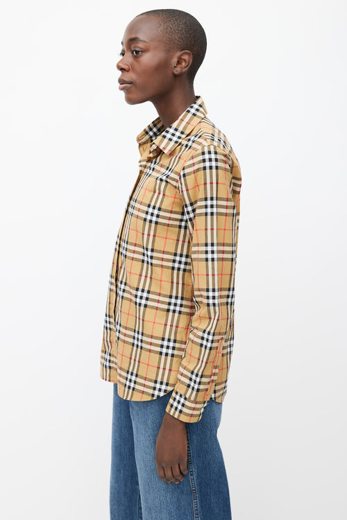 Burberry Brown Cotton Novacheck Shirt