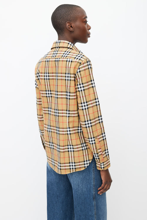 Burberry Brown Cotton Novacheck Shirt