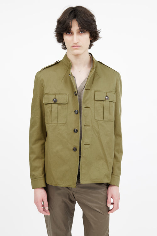 Burberry Green Cotton Utility Jacket