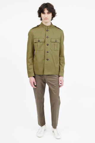 Burberry Green Cotton Utility Jacket