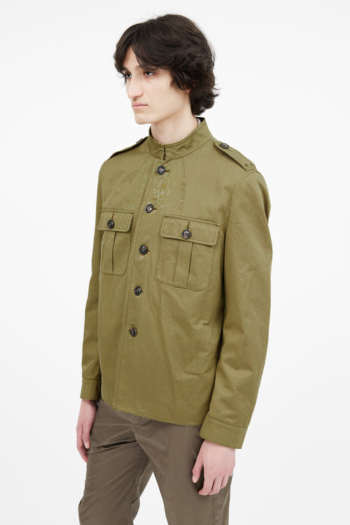 Burberry Green Cotton Utility Jacket