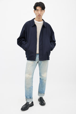 Burberry Navy Full-Zip Coach Jacket