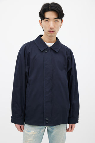 Burberry Navy Full-Zip Coach Jacket