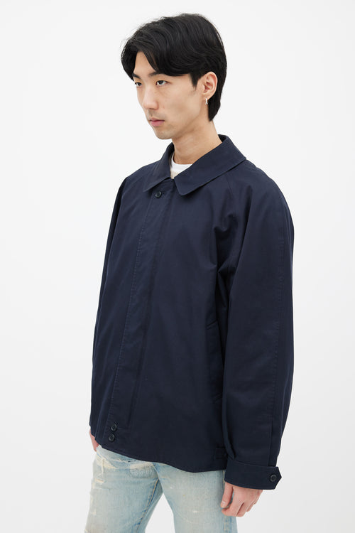 Burberry Navy Full-Zip Coach Jacket