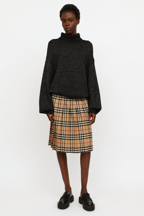 Burberry House Check Vintage Midi Skirt