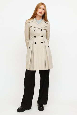 Burberry Taupe Cotton Trench Coat