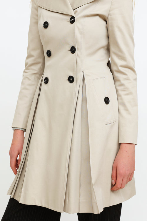 Burberry Taupe Cotton Trench Coat