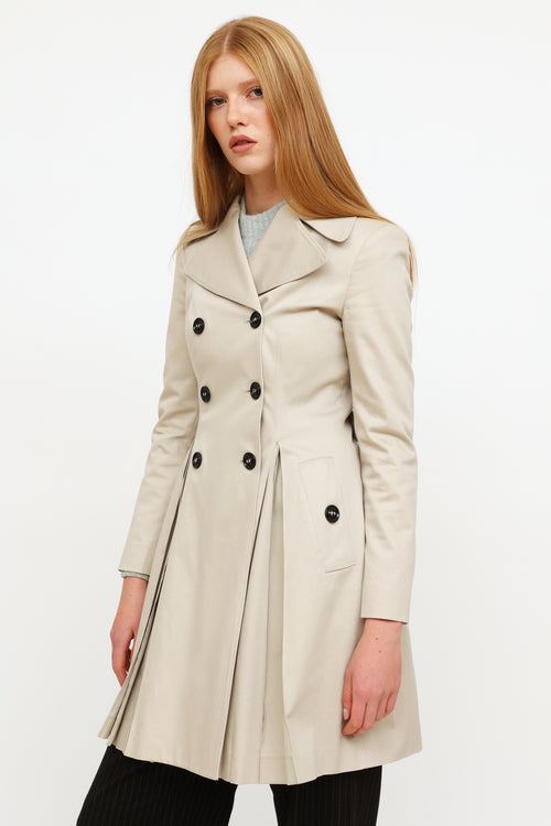 Burberry Taupe Cotton Trench Coat