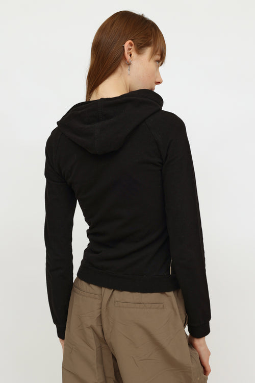 Burberry Black Zip Up Hoodie