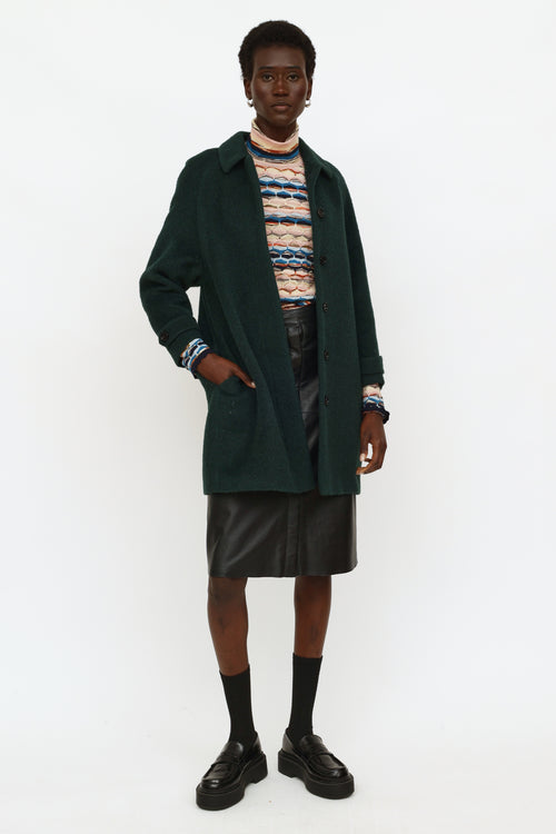 Burberry Green Carlington Coat