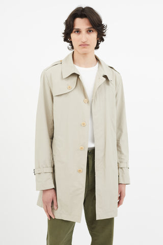 C.P. Company Beige Nylon Belted Trench Coat