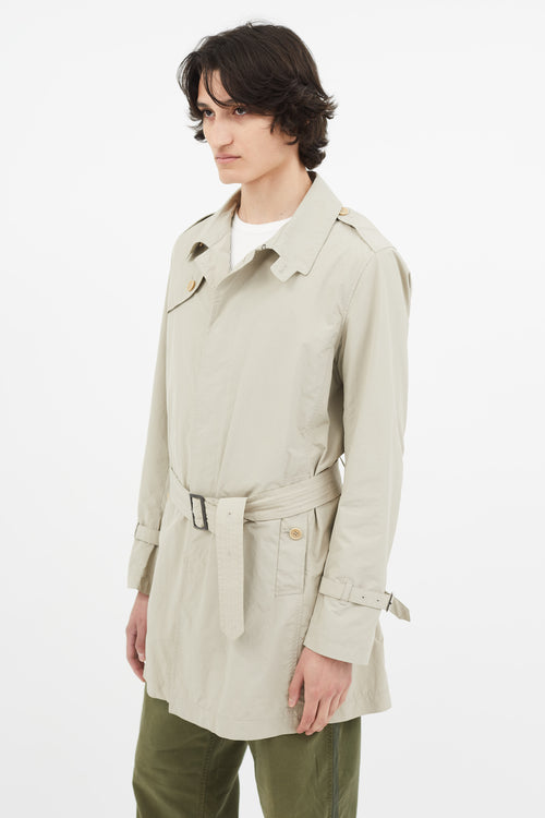 C.P. Company Beige Nylon Belted Trench Coat