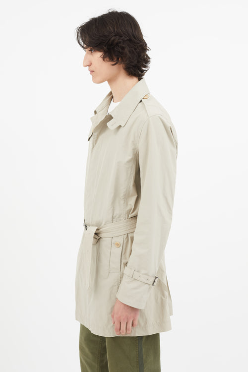 C.P. Company Beige Nylon Belted Trench Coat