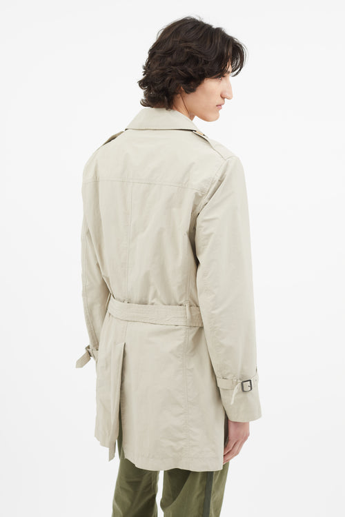 C.P. Company Beige Nylon Belted Trench Coat