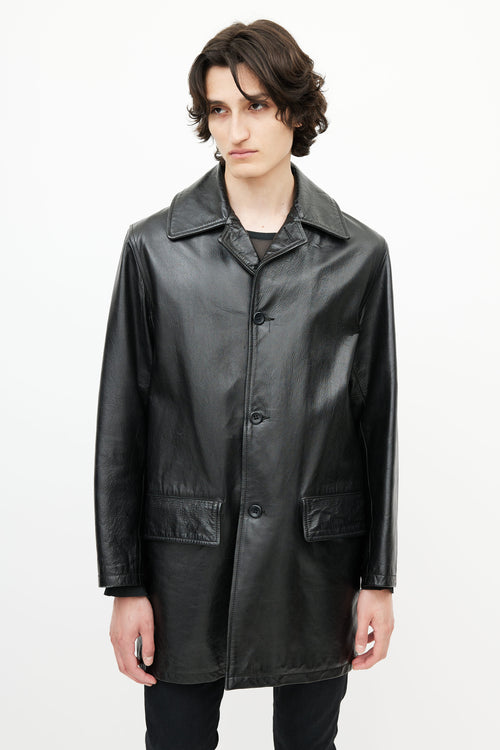 C.P. Company Black Leather Jacket